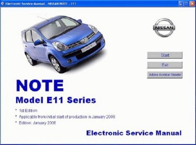Nissan Note E11 Service Manual (ESM, 2006)