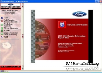 Ford USA Car Service Information 1992-2008