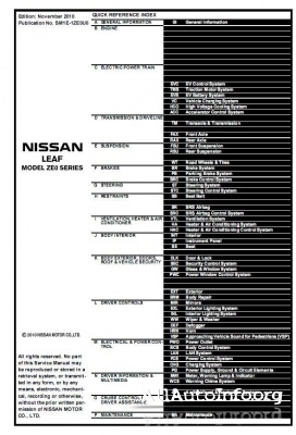 Nissan Leaf ZE0 Service Manual (2011)