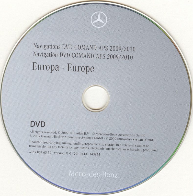 Mercedes navigations dvd comand aps v9 europe 2008 #4