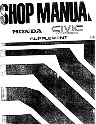 Honda Civic Coupe CRX Workshop manual 1988-1990 г.