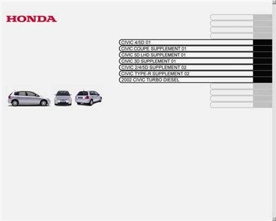Honda Civic 4D, 5D Service Manual (2001-2005)