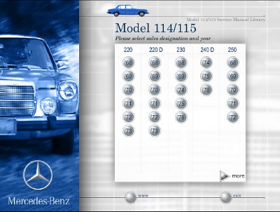 Mercedes-Benz Model W114, W115 Service Manual Library