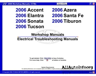 Руководство по ремонту Hyundai 2006 года