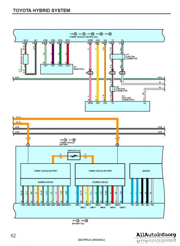 Электрические схемы Toyota Prius NHW11 Series Wiring ... 2005 prius wiring diagram 