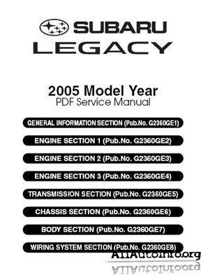Subaru Legacy 2005 Service Manual