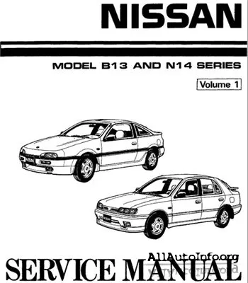 Nissan B13-N14. Factory Workshop Manual 1990.