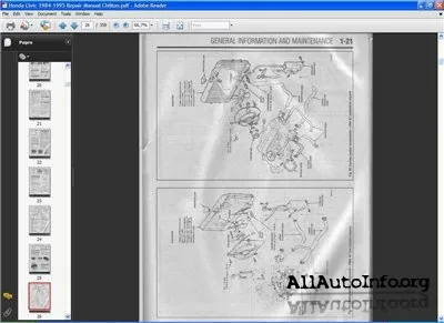 Honda Civic 1984-1995 Repair Manual.