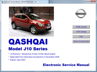 Nissan Qashqai J10 Service Manuals (2006-2007)