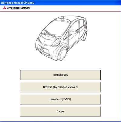 Mitsubishi i-MIEV Europe Workshop Manual CD (2011-2012)