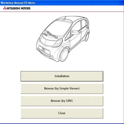 Mitsubishi i-MIEV Europe Workshop Manual CD (2011-2012)