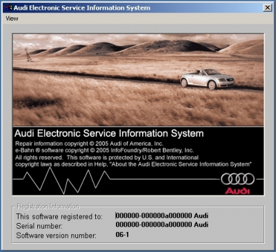 Audi Electronic Service Information System Version 06-1 (AESIS 2005)
