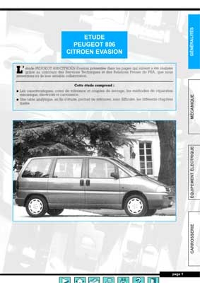 Руководство по ремонту Peugeot 806, Citroen Evasion, Fiat Ulysse