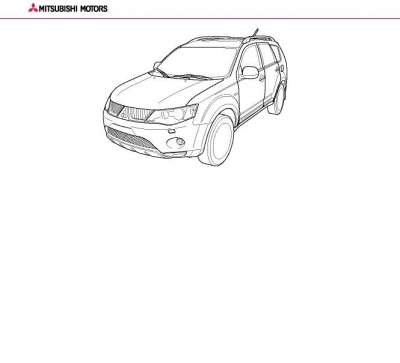 Mitsubishi Outlander 2007 Service Manual (CW8W)