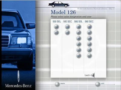 Mercedes-Benz W126 Service Manual Library