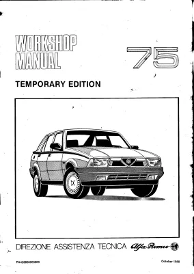 Alfa Romeo 75 Service Manual
