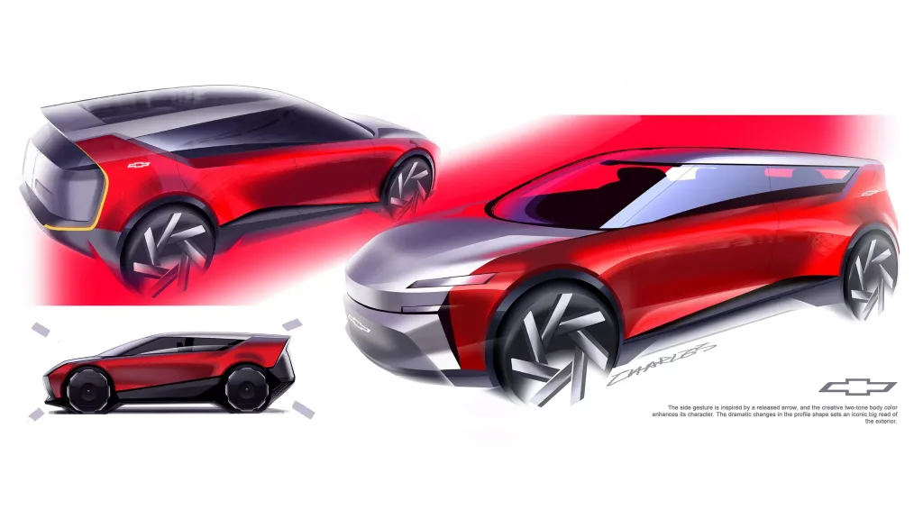 Это представление GM идеи спортивного электромобиля Chevrolet для Китая
