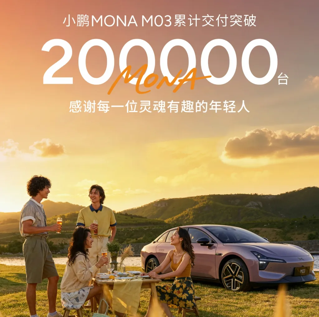 Xpeng Mona 03: электрический седан с 12 вариантами запаса хода от 485 до 640 км