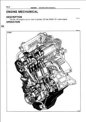 Toyota 3S-FE (ST220) — руководство по ремонту и обслуживанию двигателя 1997–2002 (RM395)