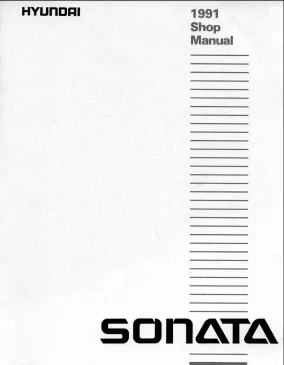 Hyundai Sonata Shop Manual 1991 Руководство по ремонту