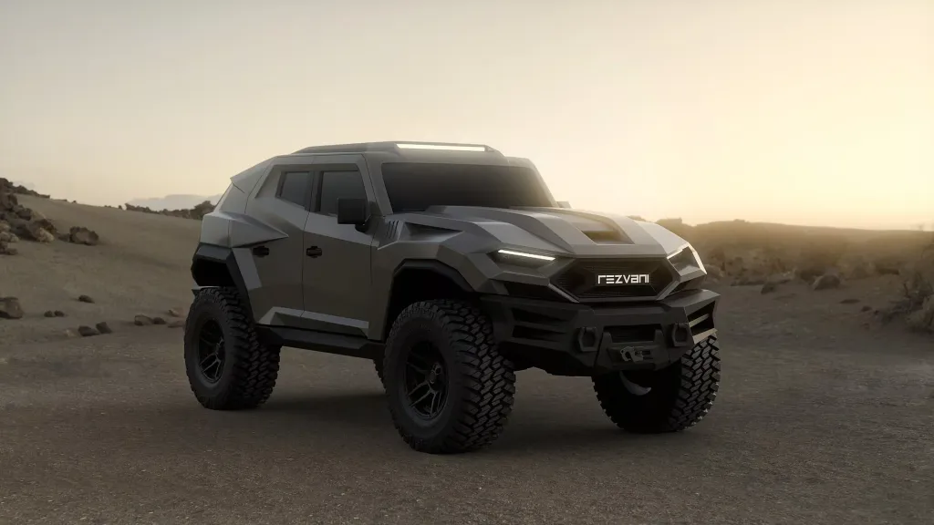 Rezvani Tank 2026 на базе Jeep Wrangler — бронированный внедорожник с дымовой завесой и экстремальными опциями