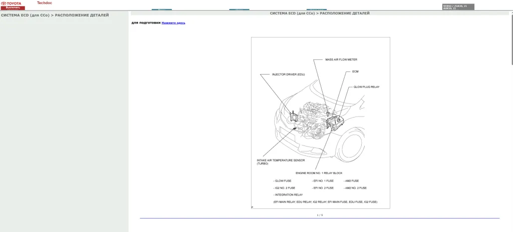 TOYOTA VERSO ZGR20, ZGR21, AUR20, AUR21 SIL c 02/2009 г.в.