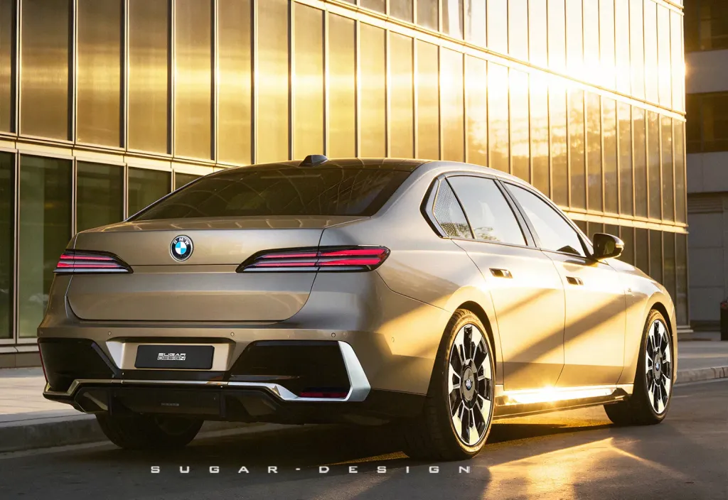 BMW 7 Series 2027: рестайлинг флагманского седана на визуализациях Sugar Design