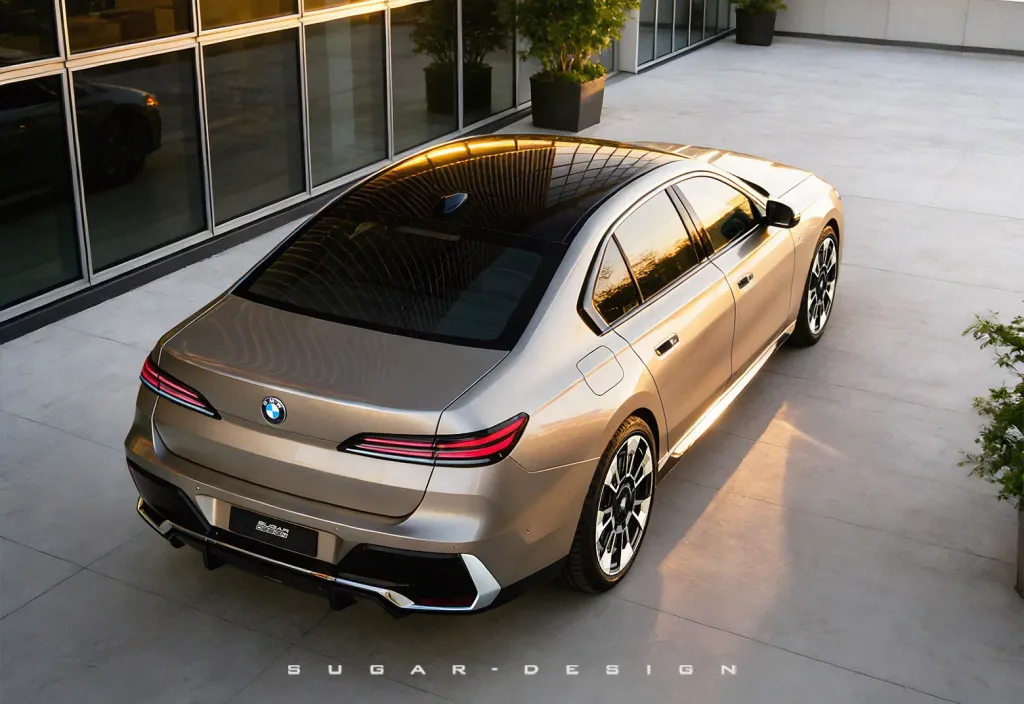 BMW 7 Series 2027: рестайлинг флагманского седана на визуализациях Sugar Design