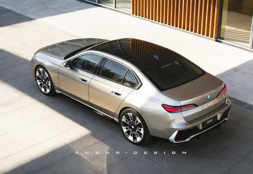BMW 7 Series 2027: рестайлинг флагманского седана на визуализациях Sugar Design