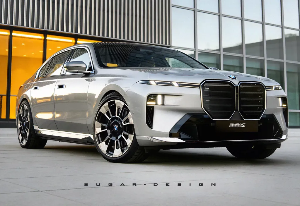 BMW 7 Series 2027: рестайлинг флагманского седана на визуализациях Sugar Design