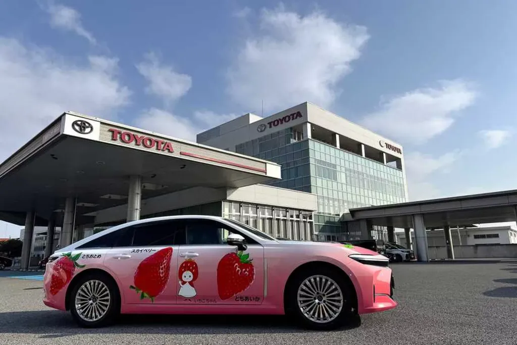 Sedan Ichigo Crown: «клубничный» розовый седан к 80-летию Tochigi Toyota