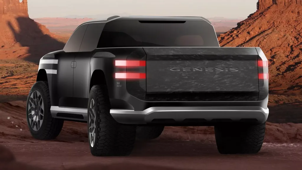 Genesis показал проект электрического грузовика с открытой платформой для США