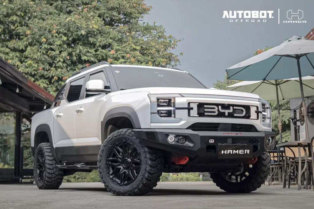 BYD Shark 6 обзавелся силовым обвесом Hamer 4×4: бамперы, свет и аксессуары