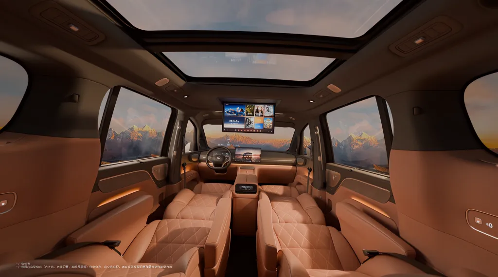 Leapmotor D99 показал интерьер: схема 2+2+3, поворотные кресла, большой стол, EV и EREV-версии