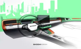 Skoda показала интерьер нового Epiq: доступный электрокроссовер получит салон Modern Solid и багажник на 475 литров