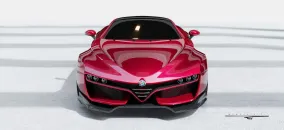 Дизайнер Мемола Луиджи показал современную Alfa Romeo Brera как неофициальный рендер флагманского купе
