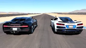 Corvette ZR1X против Bugatti Chiron: гибридный Chevrolet оказался быстрее гиперкара за $3,5 млн