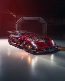 Czinger 21C High Downforce оформили в красном карбоне с переходом в серый и сохранили 1250 л.с.
