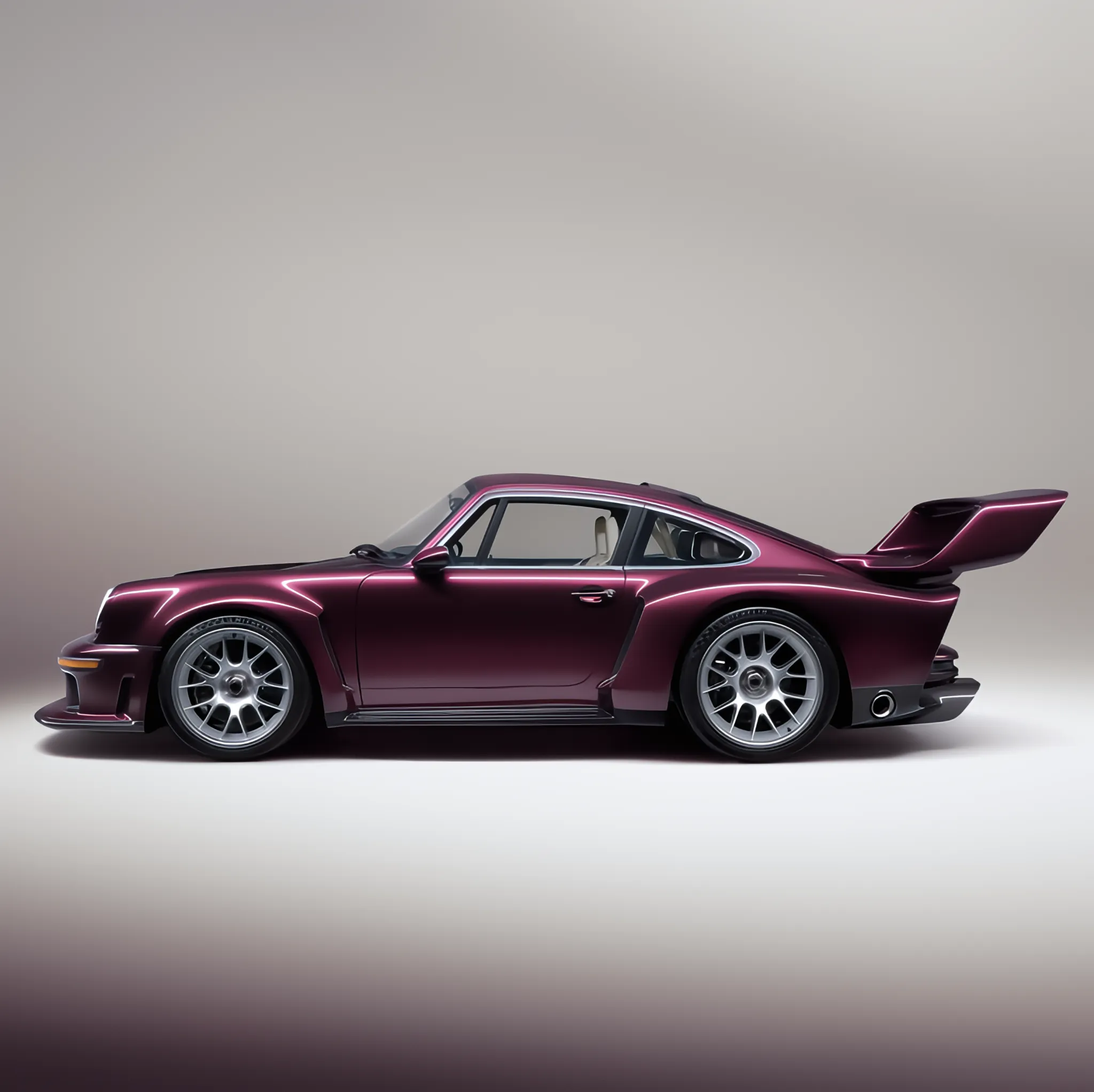 Porsche 911 от Singer: DLS Turbo в цвете Amethyst с кожей Bone и механической коробкой — фото 1