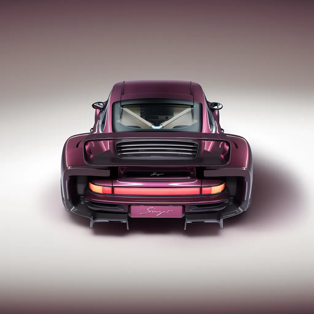 Porsche 911 от Singer: DLS Turbo в цвете Amethyst с кожей Bone и механической коробкой — фото 11
