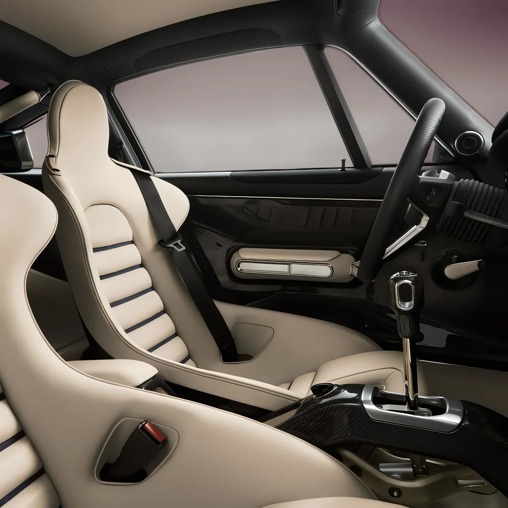 Porsche 911 от Singer: DLS Turbo в цвете Amethyst с кожей Bone и механической коробкой — фото 2