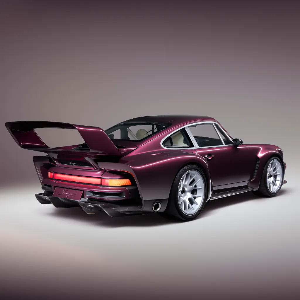 Porsche 911 от Singer: DLS Turbo в цвете Amethyst с кожей Bone и механической коробкой — фото 5